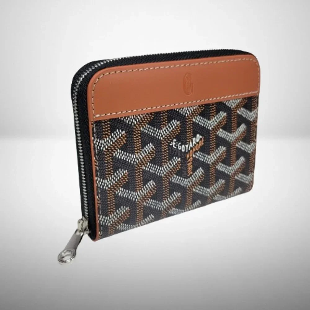 GOYARD BLACK & TAN MATIGNON PM ZIPP AROUND WALLET - Picture 3 of 10